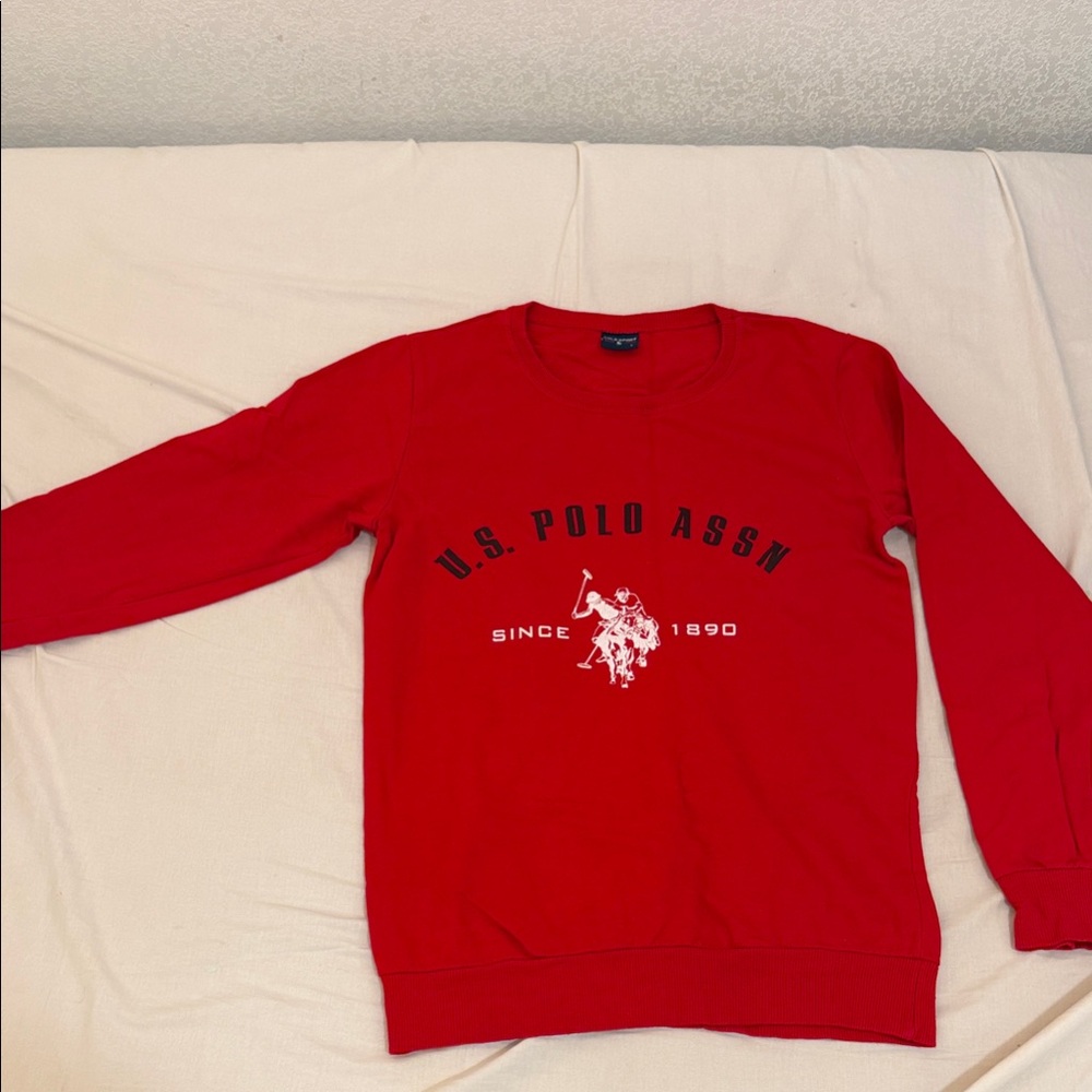 U.S. Polo Assn. Men's Vibrant Red Crewneck Sweater